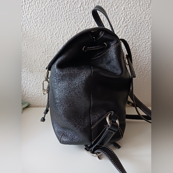 Coach Backpack Legacy 9368 Black Leather Drawstring Clasp Closure - Picture 5 of 13